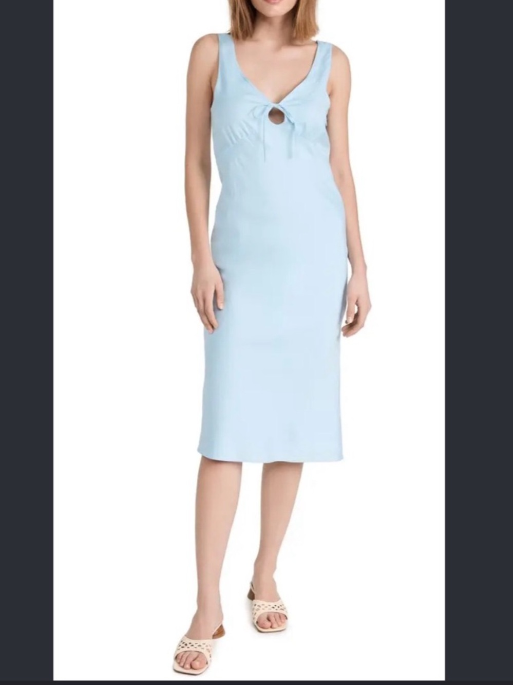 Amanda Uprichard Clarisse Dress Blue Midi Dress